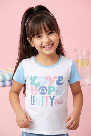 Barbie White & Blue “Love Hope ” T-Shirt BATP2018