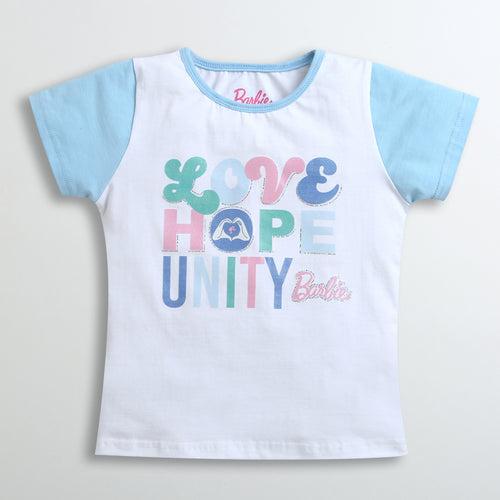 Barbie White & Blue “Love Hope ” T-Shirt BATP2018