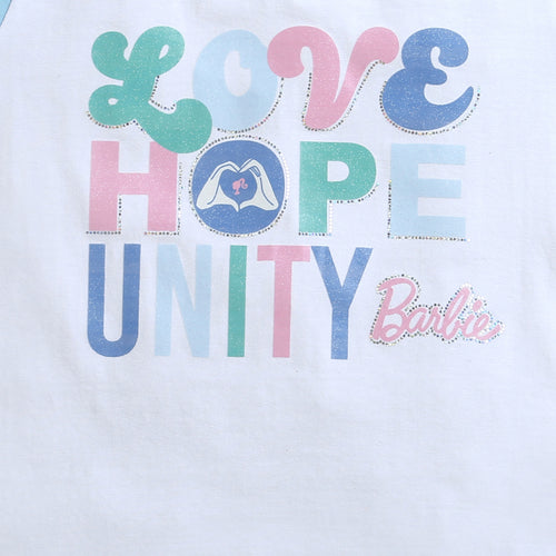 Barbie White & Blue “Love Hope ” T-Shirt BATP2018