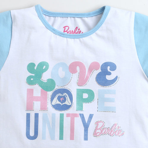 Barbie White & Blue “Love Hope ” T-Shirt BATP2018