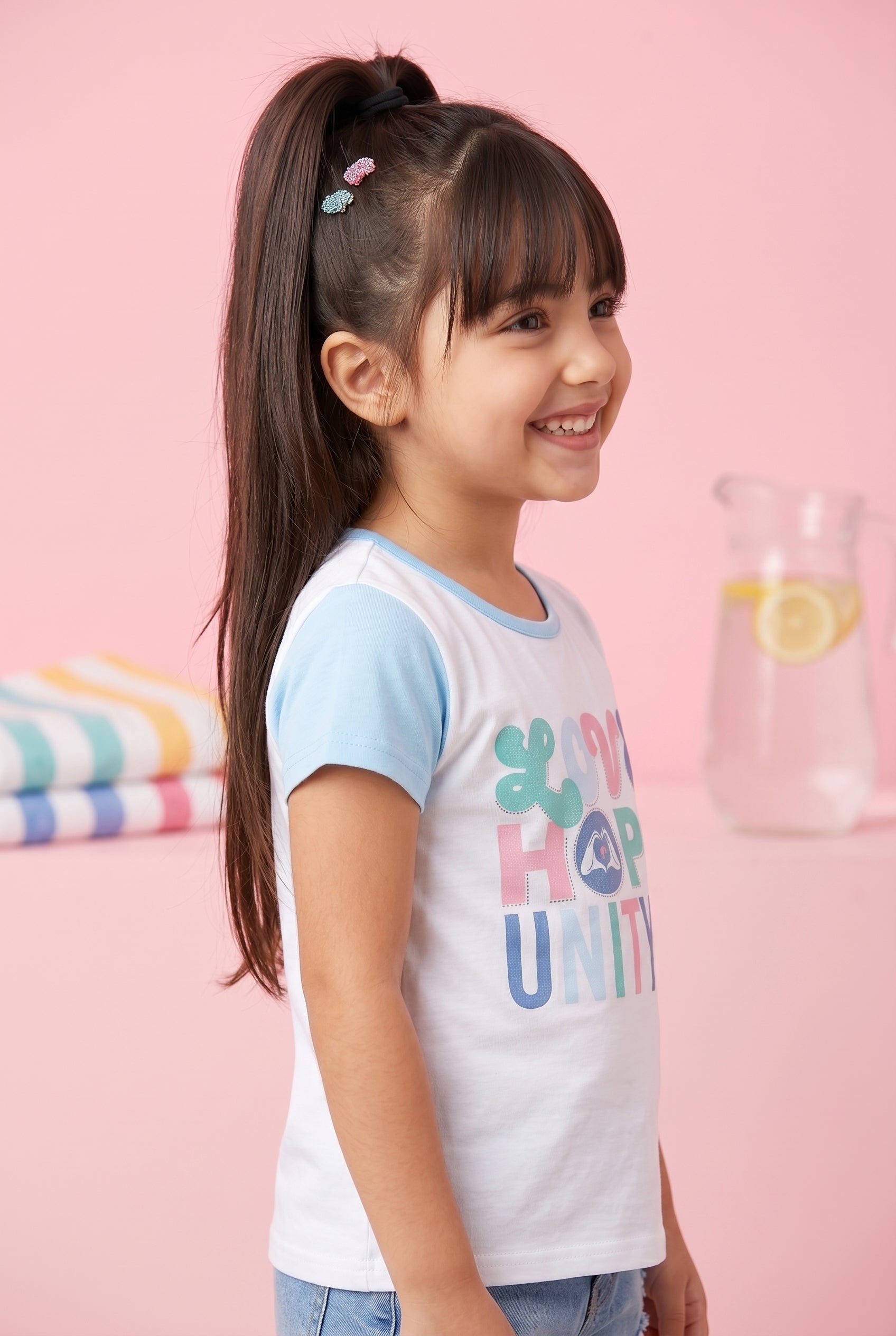 Barbie White & Blue “Love Hope ” T-Shirt BATP2018