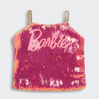 Pink Sequin Barbie Cami Top – Glam Partywear for Girls