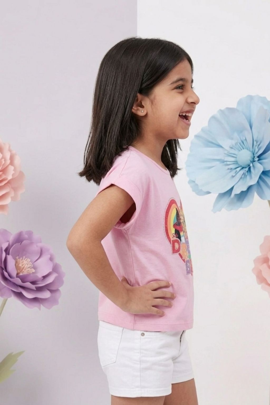 Lilac Barbie Heart Print T-Shirt BATP2025