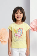 Barbie Yellow Unicorn Print T-Shirt BATP2026