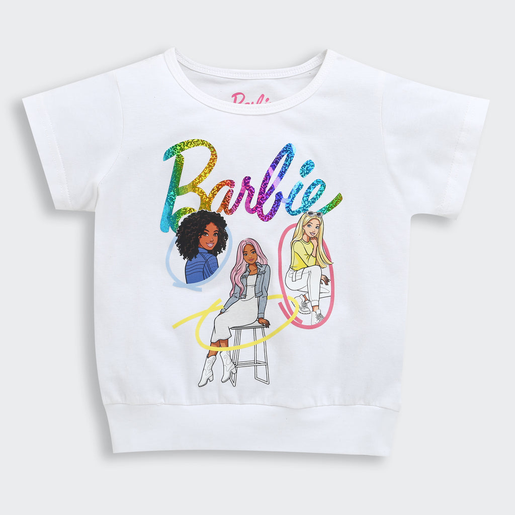 Barbie White Graphic T-Shirt BATP2028