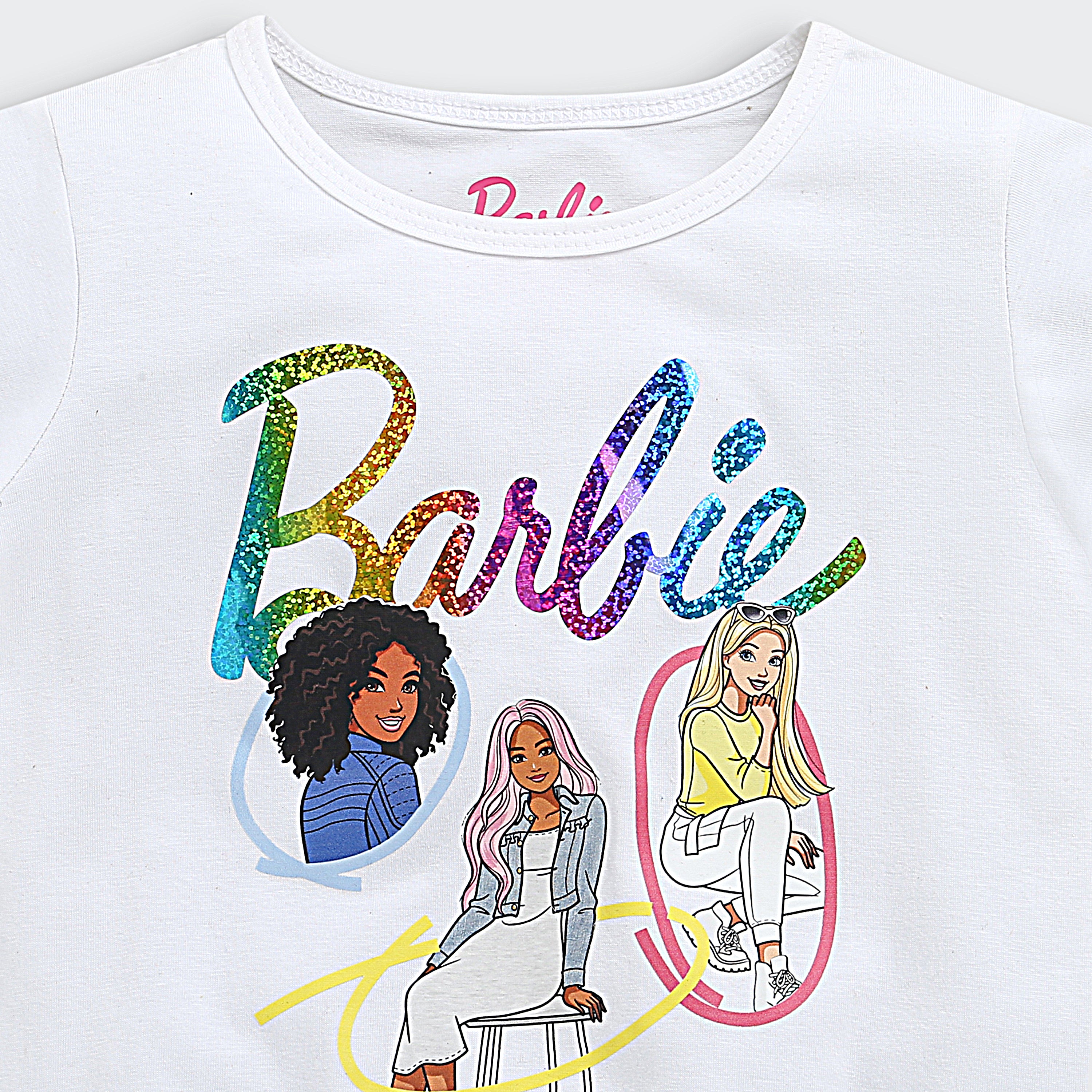 White Barbie Graphic T-Shirt – Trendy Summer Casual