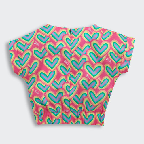 Barbie Rainbow Heart Print Top BATP2029