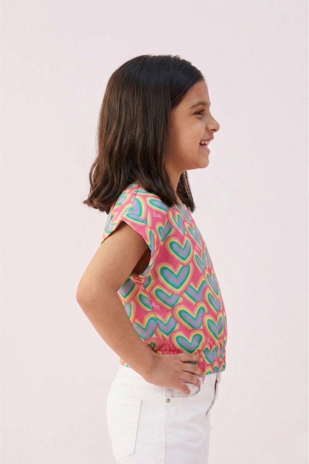 Barbie Rainbow Heart Print Top BATP2029