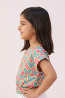 Barbie Rainbow Heart Print Top BATP2029