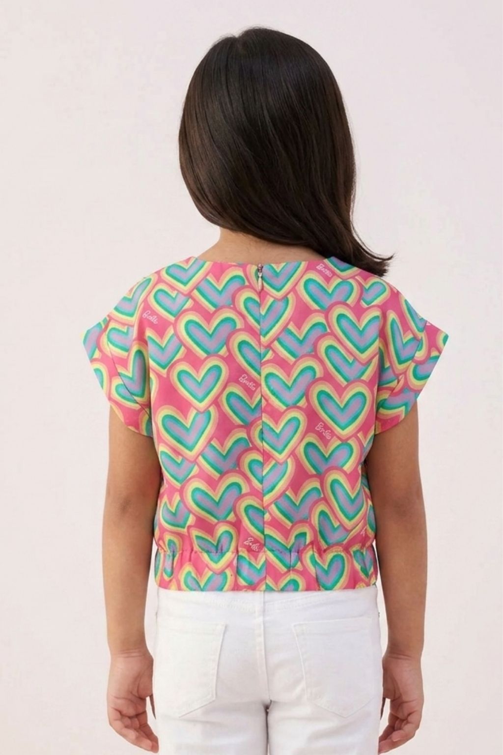 Barbie Rainbow Heart Print Top BATP2029