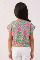 Barbie Rainbow Heart Print Top BATP2029