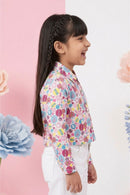 Multicolor Floral Cropped Shirt BATP2053