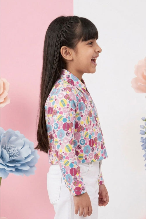 Multicolor Floral Cropped Shirt BATP2053