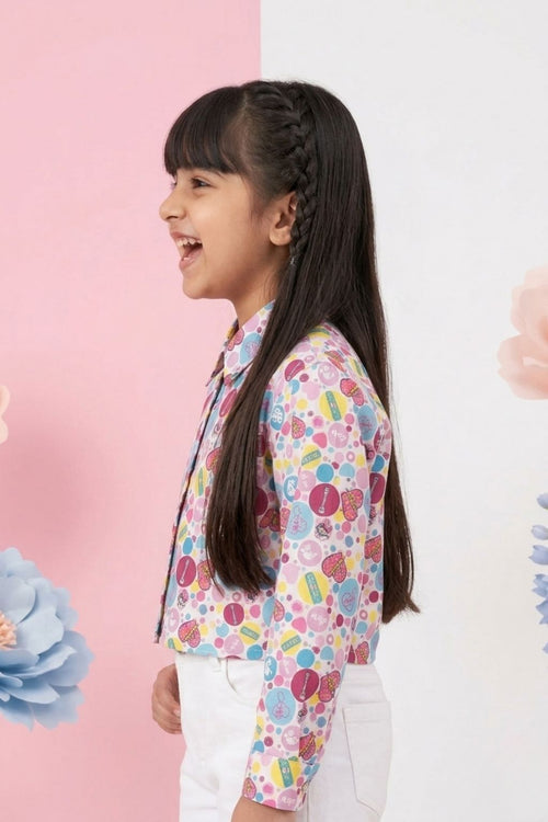 Multicolor Floral Cropped Shirt BATP2053