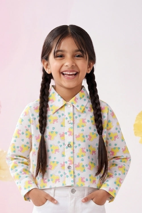Barbie White Floral Shirt BATP2054