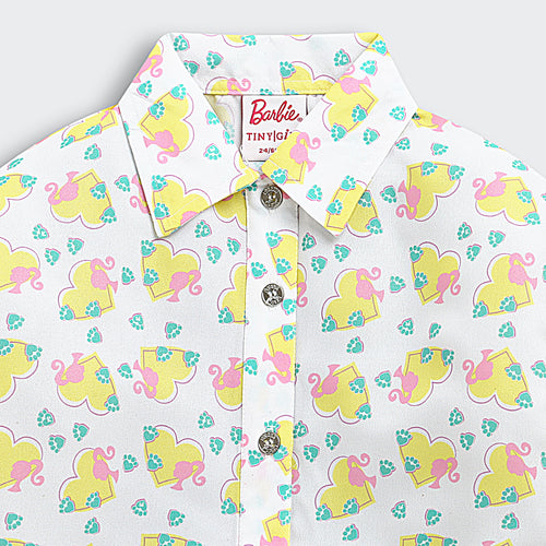 Barbie White Floral Shirt BATP2054