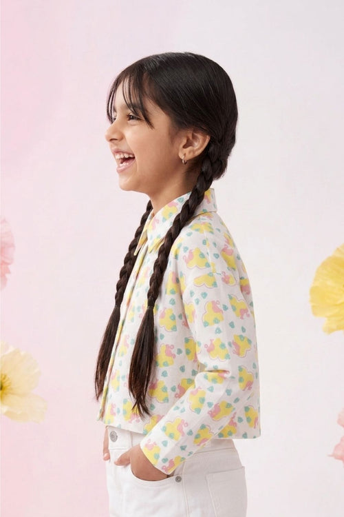 Barbie White Floral Shirt BATP2054