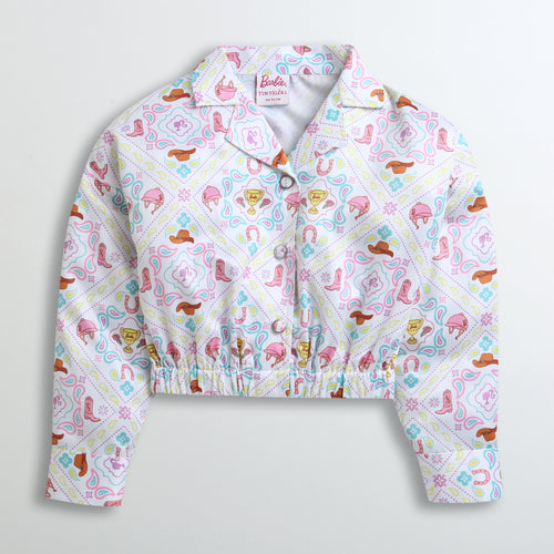 Pastel Floral Elastic Hem Shirt BATP2055