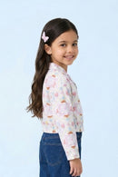 Pastel Floral Elastic Hem Shirt BATP2055