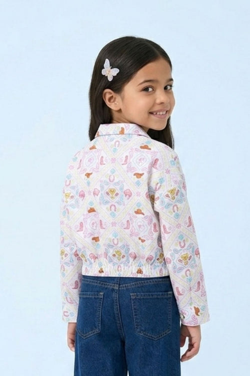 Pastel Floral Elastic Hem Shirt BATP2055