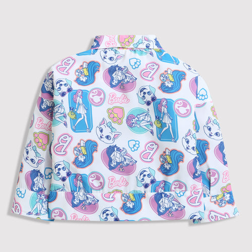 Barbie Blue-Pink Printed Shirt BATP2058