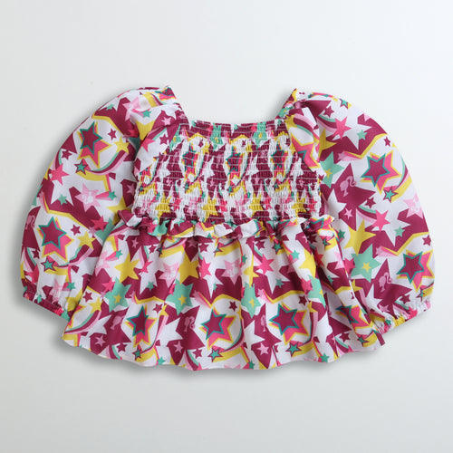 Barbie Floral Smocked Crop Top BATP2059