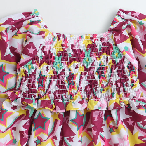 Barbie Floral Smocked Crop Top BATP2059