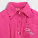 Barbie Shirt Collar Cuffed Waistband Printed | Trendy Girls Outfit Online | Kids
