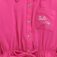 Barbie Shirt Collar Cuffed Waistband Printed | Trendy Girls Outfit Online | Kids