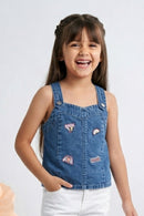 Denim Barbie Pinafore Top BATP2062
