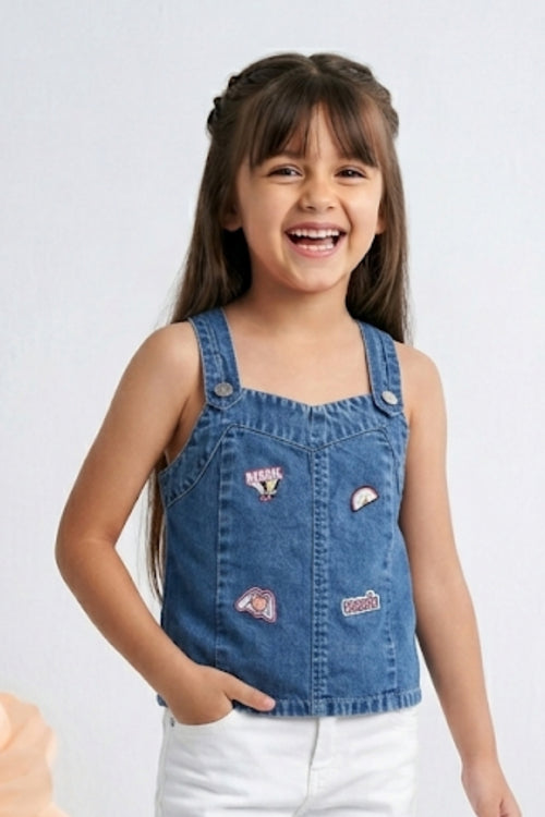 Denim Barbie Pinafore Top BATP2062