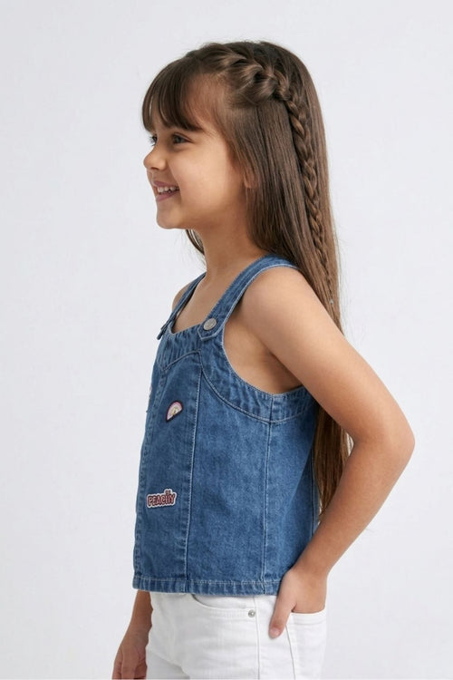 Denim Barbie Pinafore Top BATP2062