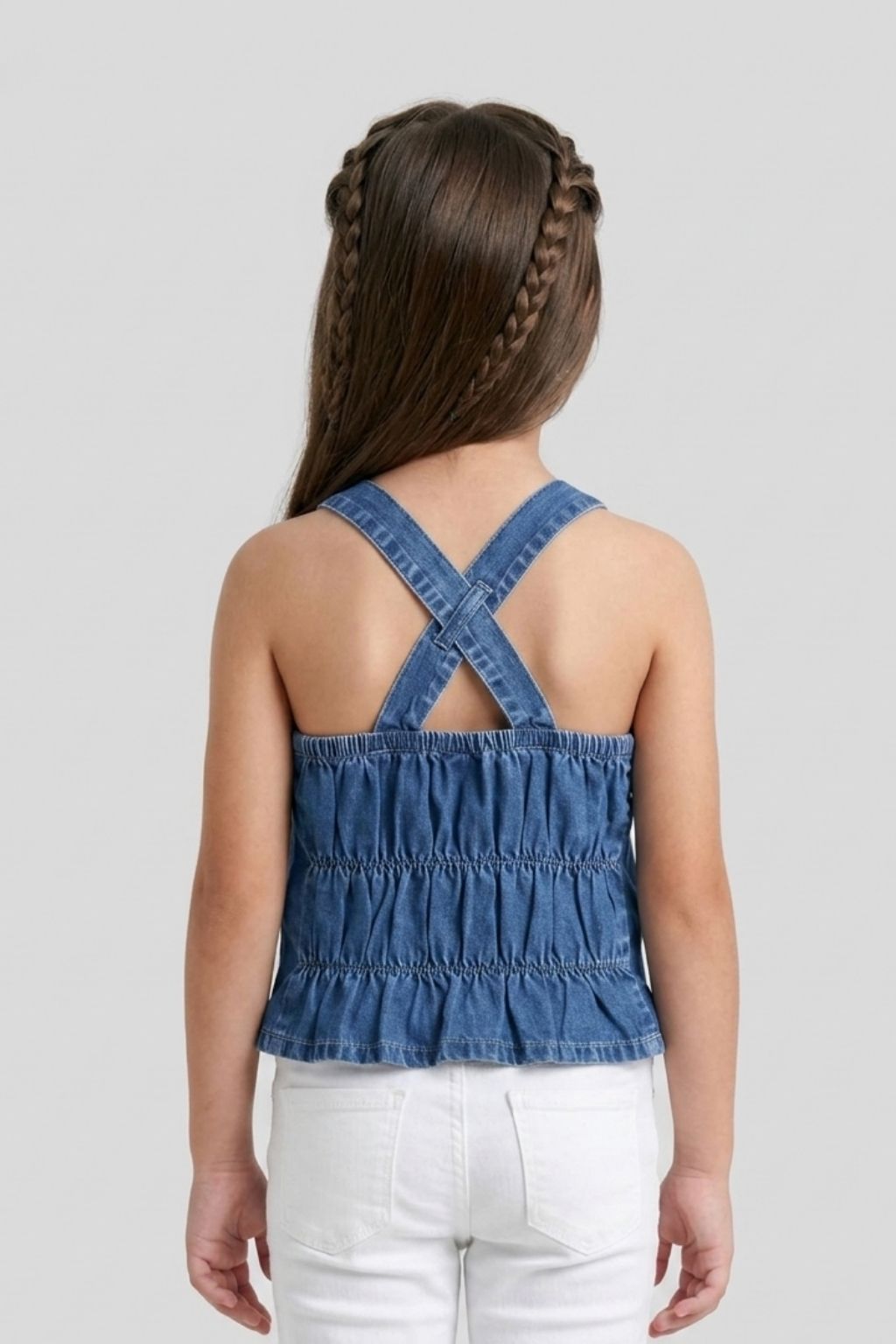 Denim Barbie Pinafore Top BATP2062