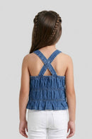 Denim Barbie Pinafore Top BATP2062