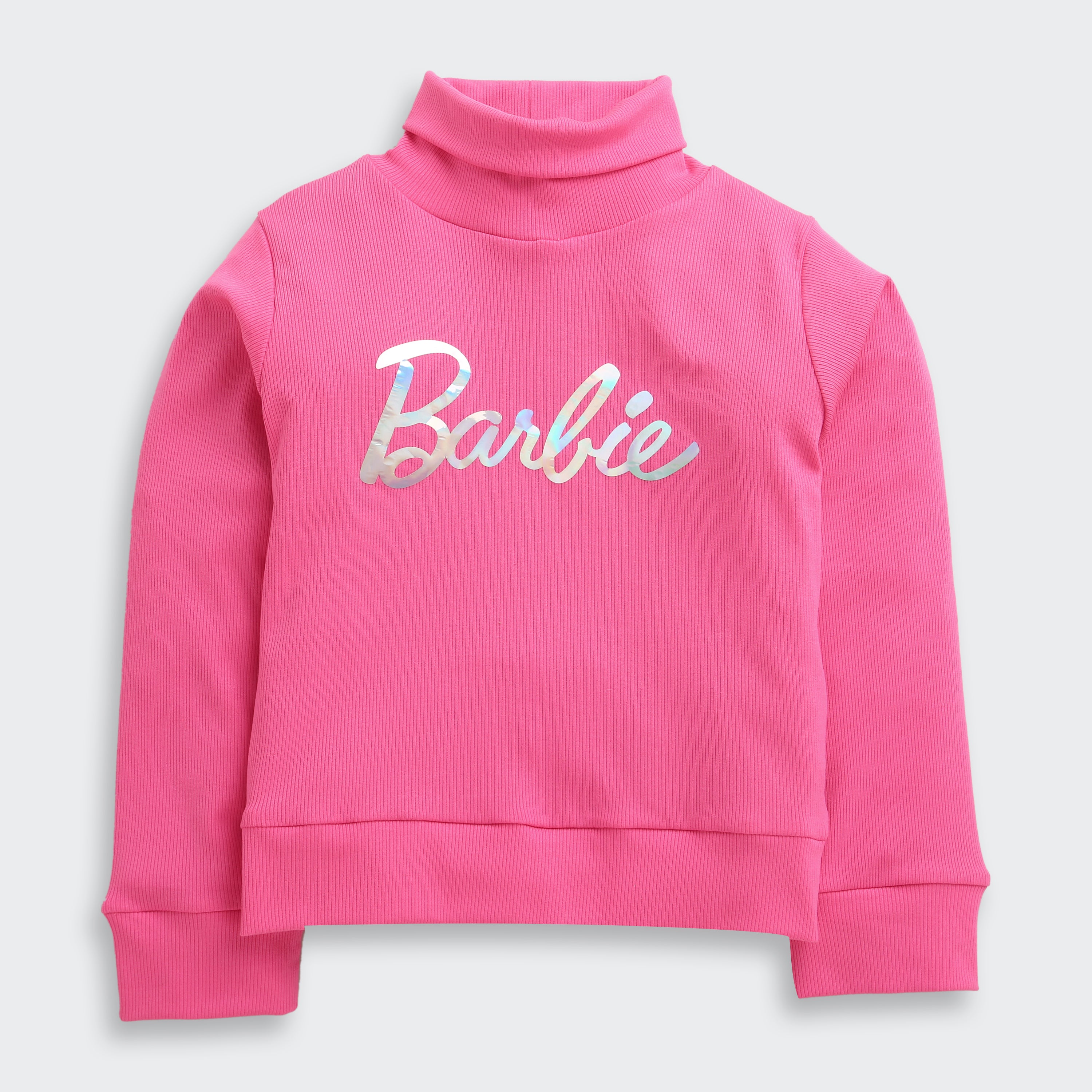 Barbie Brand Name Printed Hot PinkTop Trendy Girls Outfit Online