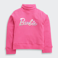 Hot Pink Barbie Turtleneck Sweatshirt – Cozy Winter Style