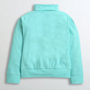 Aqua Blue Barbie Turtleneck Sweatshirt – Soft Winter Essential