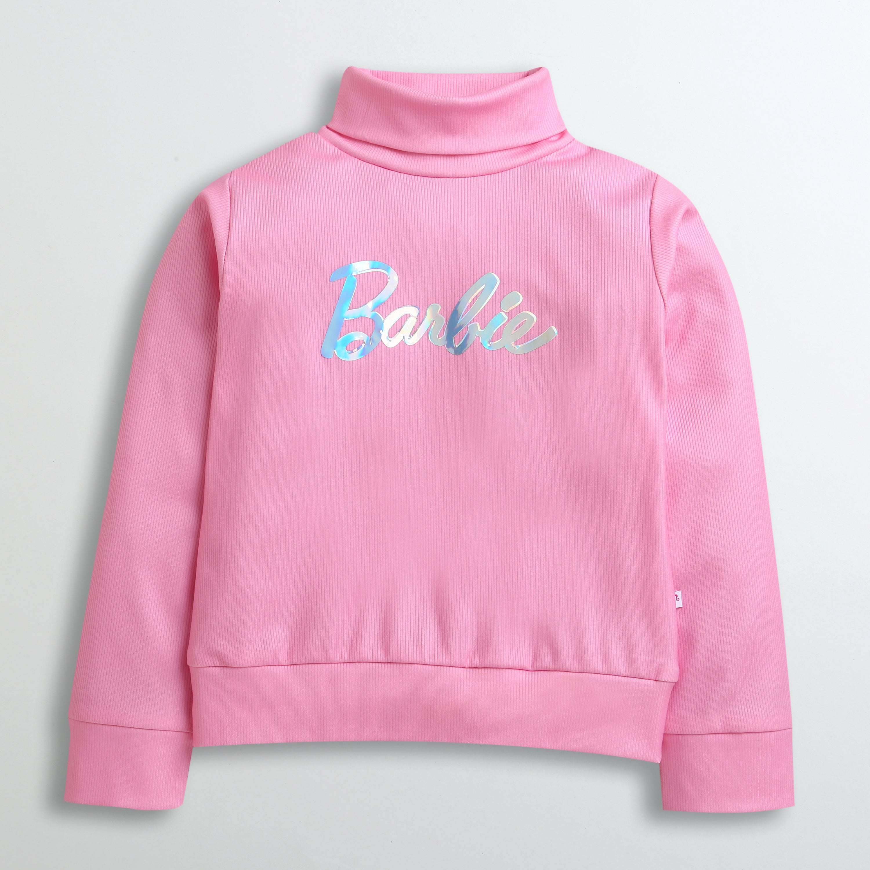 Light Pink Barbie Turtleneck Sweatshirt – Soft Winter Essential