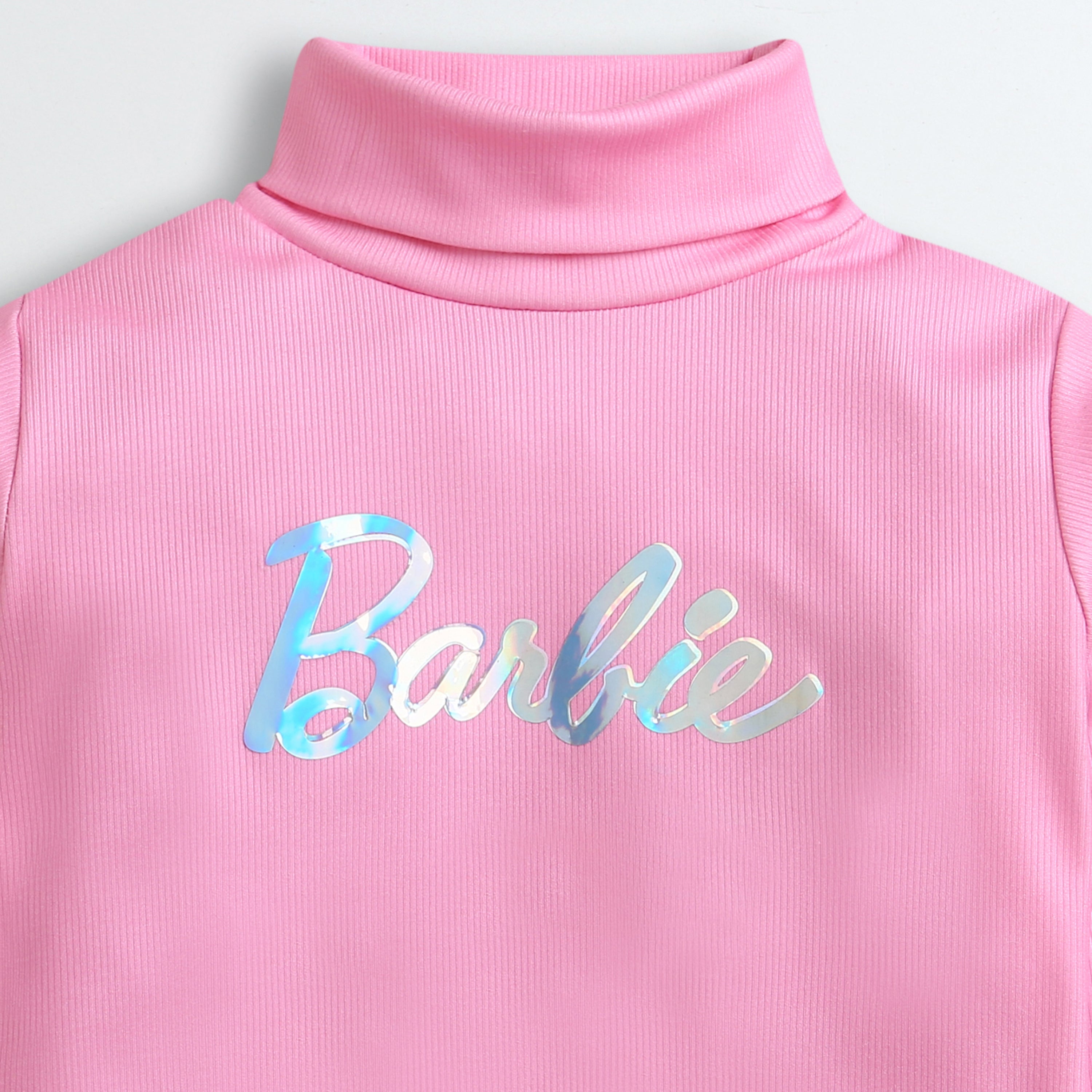 Light Pink Barbie Turtleneck Sweatshirt – Soft Winter Essential