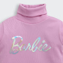 Lilac Barbie Turtleneck Sweatshirt – Cozy Winter Style for Girls