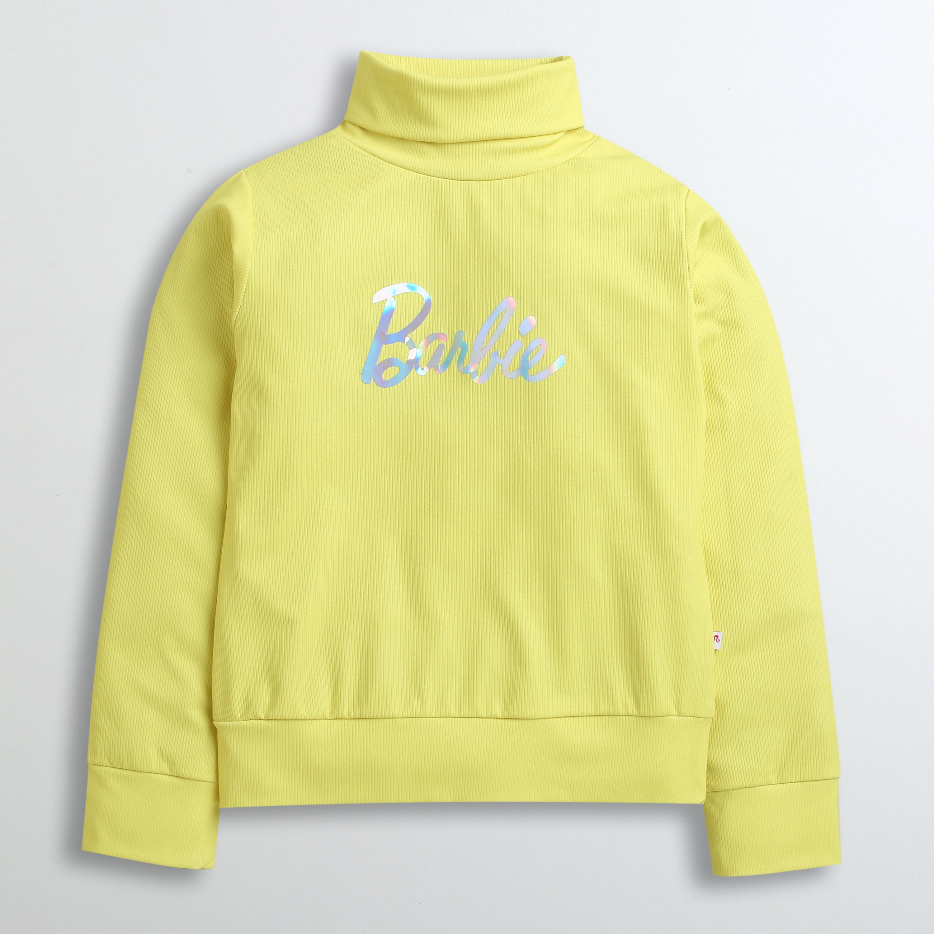 Yellow Barbie Turtleneck Sweatshirt – Bright Winter Comfort