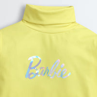 Yellow Barbie Turtleneck Sweatshirt – Bright Winter Comfort