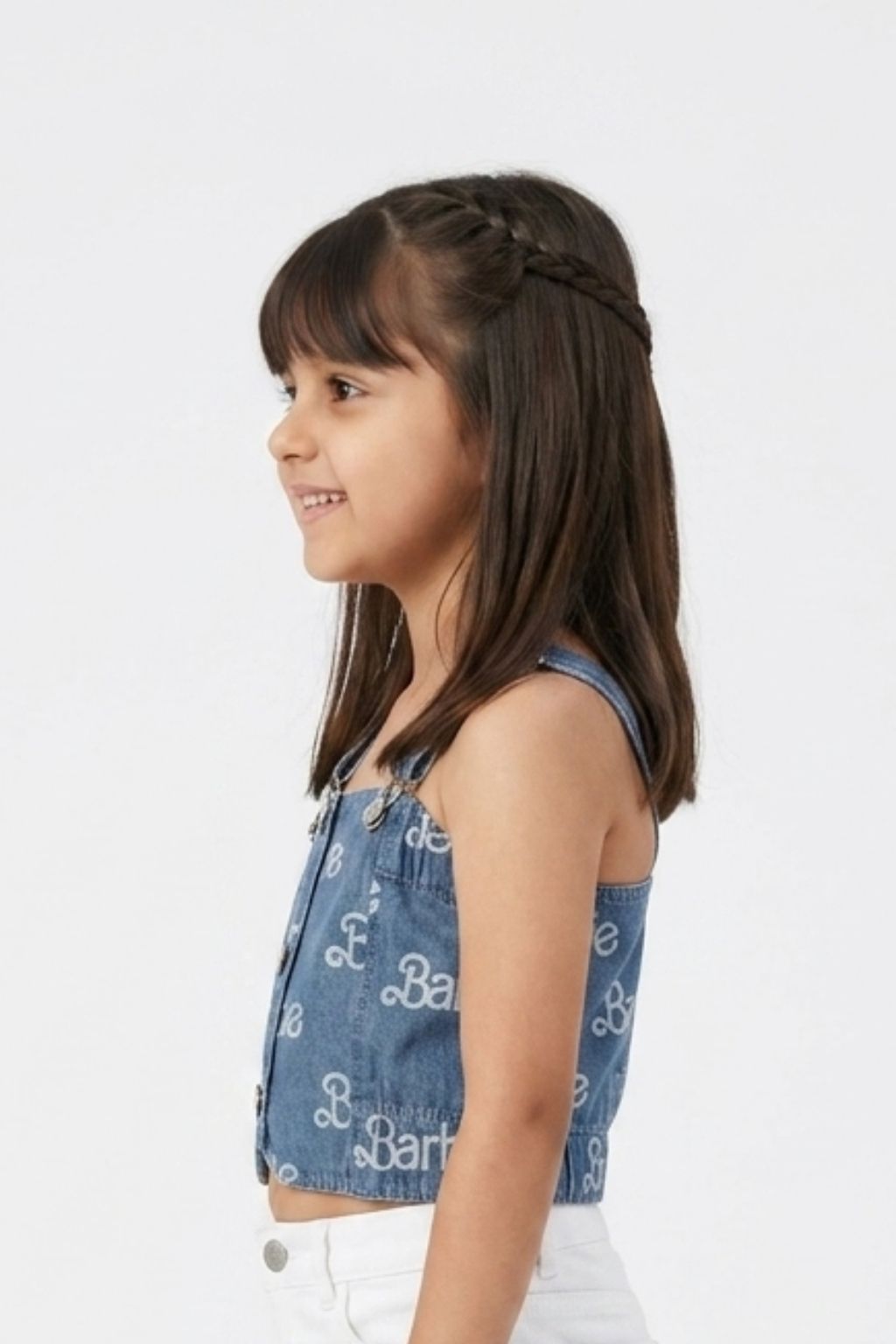 Barbie Denim Printed Top with Straps BATP2077