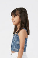 Barbie Denim Printed Top with Straps BATP2077