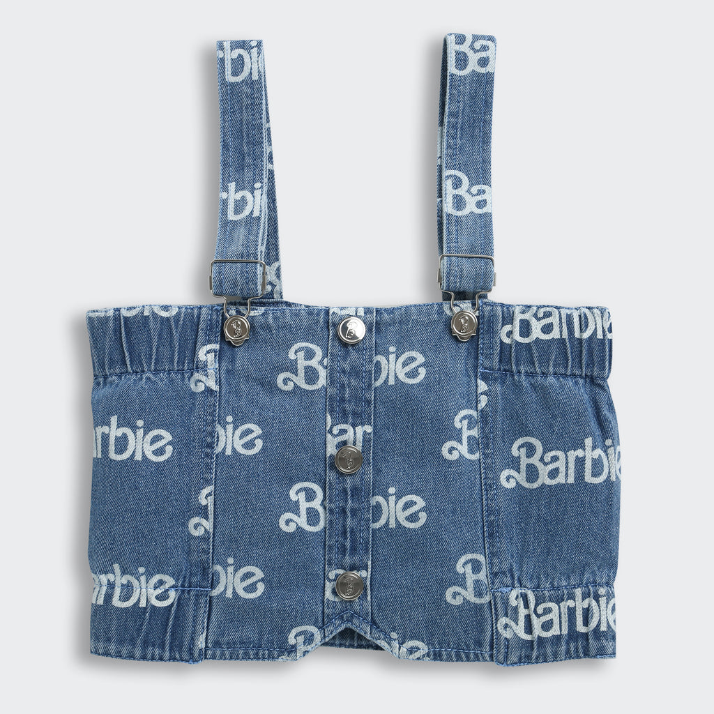 Barbie Denim Printed Top with Straps BATP2077