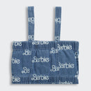 Denim Barbie Printed Top with Straps – Trendy Summer Denimwear