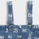 Denim Barbie Printed Top with Straps – Trendy Summer Denimwear