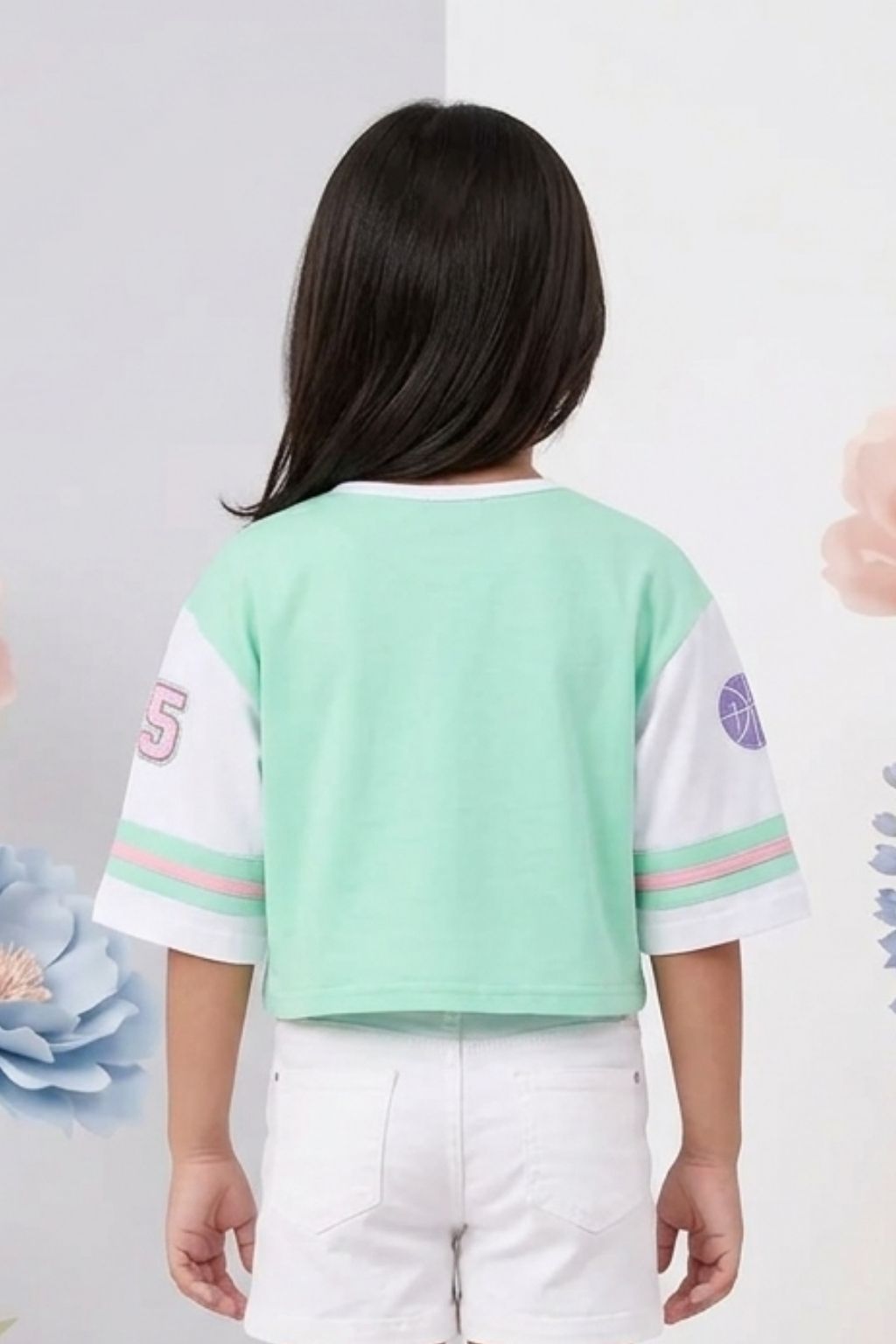 Barbie Turquoise Green Oversized Graphic Tee BATP2084