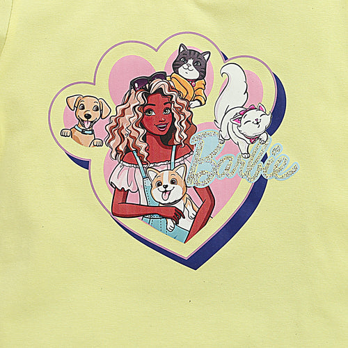 Barbie Yellow Unicorn Heart T-Shirt BATP2085