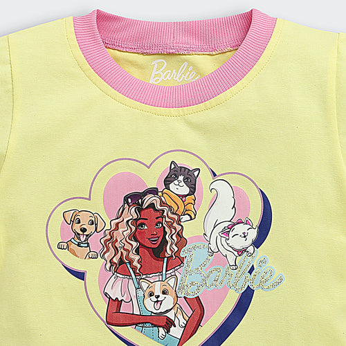 Barbie Yellow Unicorn Heart T-Shirt BATP2085